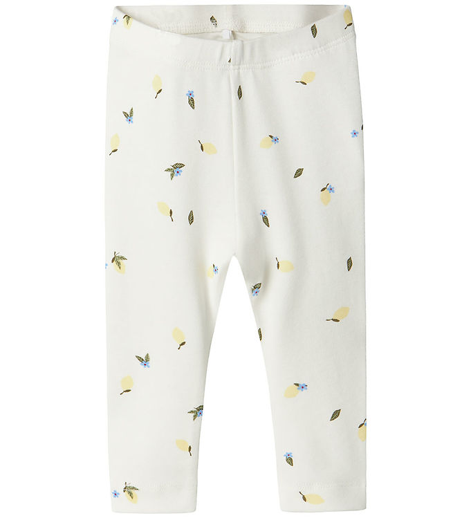 Name It Leggings Cloud Dancer Med Blomsterprint - Str. 3m 62cm