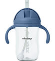 Mininor Kop m. Sugerør - Tritan - 330ml - Blåhval