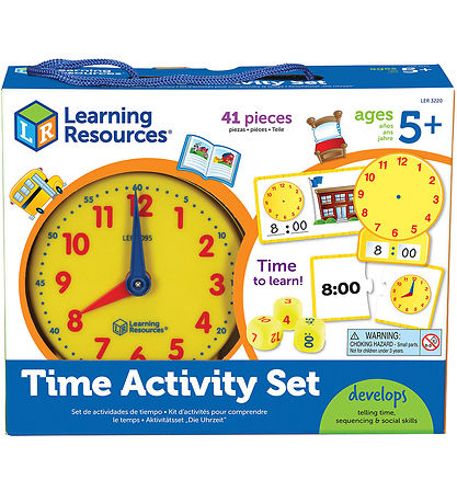 Learning Resources Aktivitetslegetøj - Lær Klokken - 41 Dele