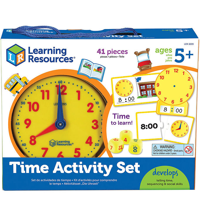 Learning Resources Aktivitetslegetøj - Lær Klokken - 41 Dele