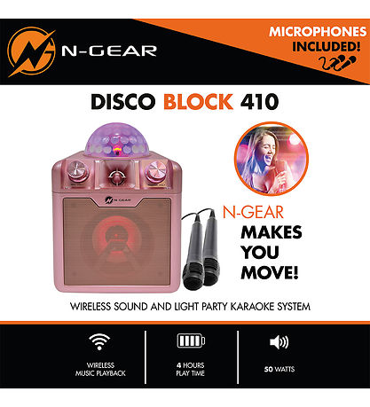 N-GEAR Karaoke Højtaler - Bluetooth Disco Block 410 - Space Pin