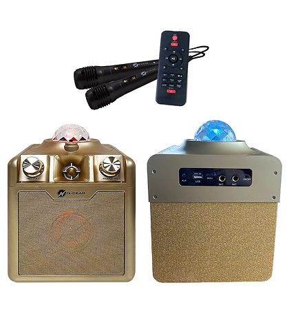 N-GEAR Karaoke Højtaler - Wireless - Disco Star 710 - Guld