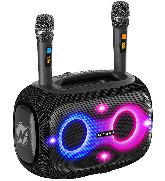 N-GEAR Højtaler med 2 Mikrofoner - Wireless - NRG600 - Sort