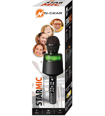 N-GEAR Mikrofon m. Lys - Wireless - Star Mic 100 - Space Grey