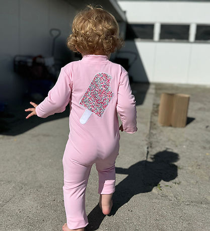 Petit Crabe Badeheldragt - Lou - UV50+ - Milkshake m. Is