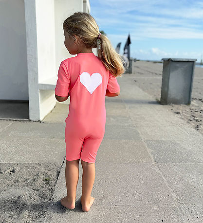 Petit Crabe Badeheldragt - Noe - UV50+ - Tropicana m. Hjerte Petit Crabe Badeheldragt - Noe - UV50+ - Tropicana m. Hjerte