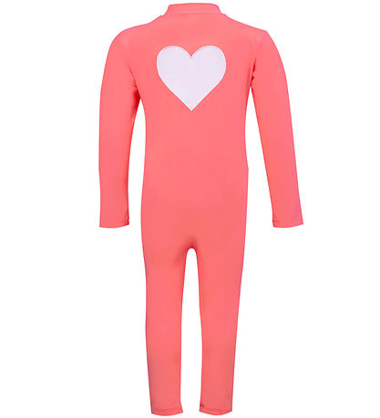 Petit Crabe Coverall Swimsuit - Lou - UV50+ - Tropicana w. Heart