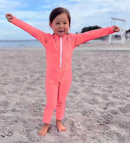 Petit Crabe Badeheldragt - Lou - UV50+ - Tropicana m. Hjerte Petit Crabe Badeheldragt - Lou - UV50+ - Tropicana m. Hjerte