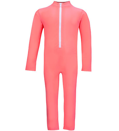 Petit Crabe Coverall Swimsuit - Lou - UV50+ - Tropicana w. Heart
