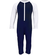 Petit Crabe Coverall Swimsuit - Multicolour - UV50+ - Blue/White Petit Crabe Coverall Swimsuit - Multicolour - UV50+ - Blue/White