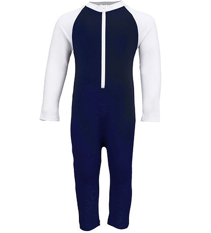 Petit Crabe Badeheldragt - Multicolor - UV50+ - Blå/Hvid Petit Crabe Badeheldragt - Multicolor - UV50+ - Blå/Hvid