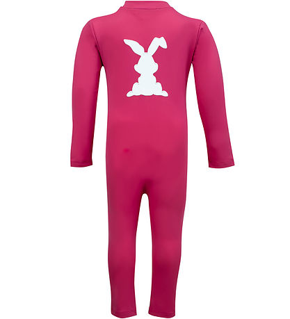 Petit Crabe Badeheldragt - Lou - UV50+ - Mulberry m. Kanin