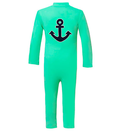 Petit Crabe Coverall Swimsuit - Lou - UV50+ - Parrot w. Anchor