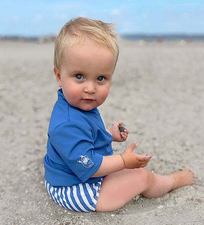 Petit Crabe Blebadebukser - Leo - UV50+ - Vertical Stripes