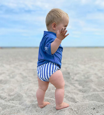 Petit Crabe Blebadebukser - Leo - UV50+ - Vertical Stripes