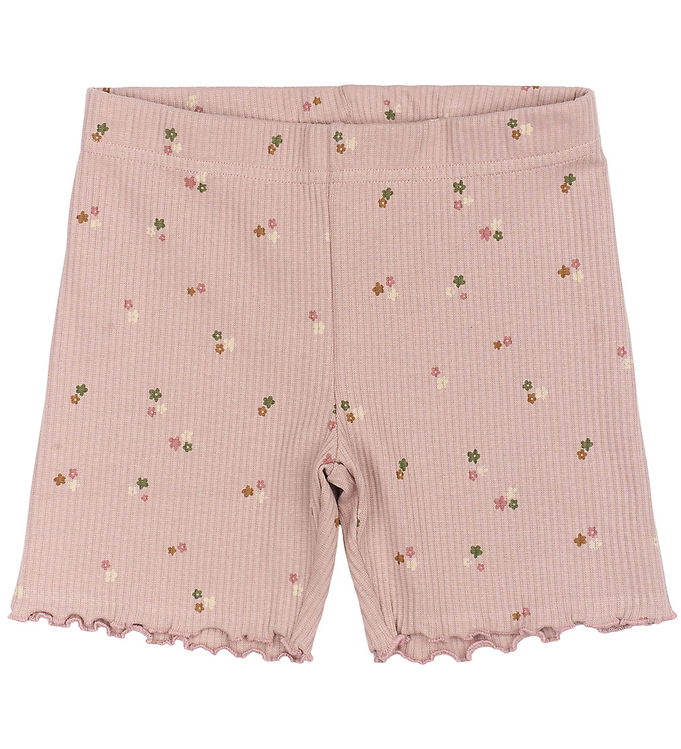 The New Shorts - TnOreta - Rib - Adobe Rose m. Blomster
