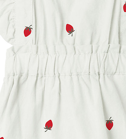 Name it Sommerdragt - NbfDerilla - Bright White/STAWBERRY