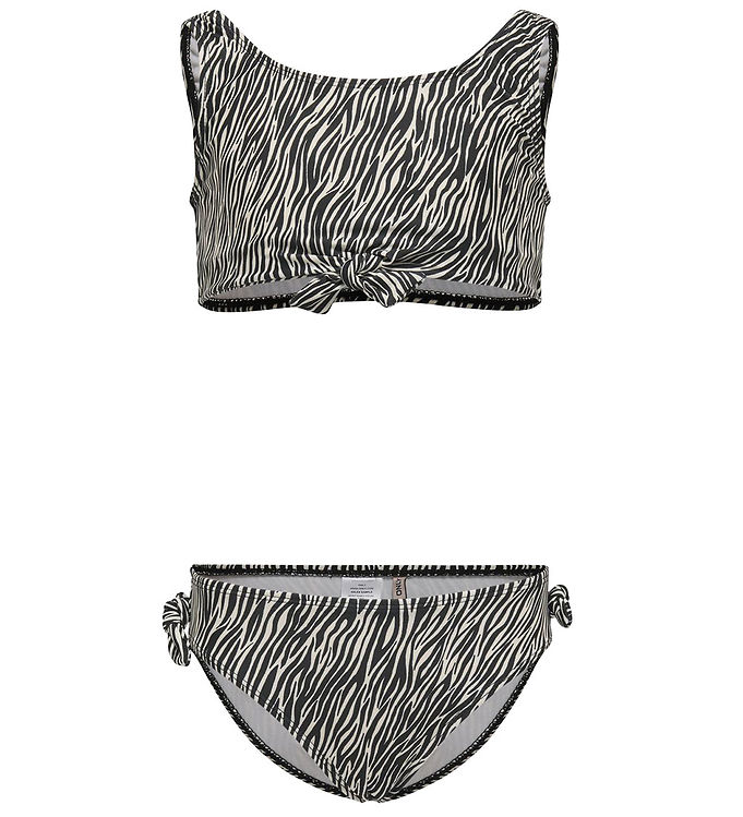 Kids Only Bikini - KogBeach - Cloud Dancer/Boho Zebra/Black