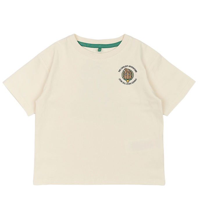 The New Ordell T-shirt White Swan Med Ispindmotiv - Str. 5y 110cm