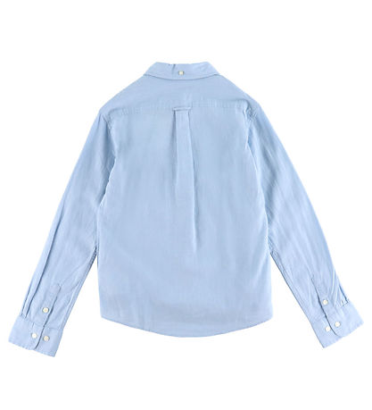 GANT Skjorte - Hør/Bomuld - Fresh Blue