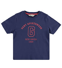 GANT T-shirt - Arch - Dusty Navy m. Print GANT T-shirt - Arch - Dusty Navy m. Print