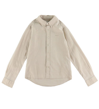 GANT Skjorte - Hør/Bomuld - Putty