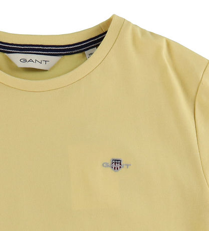 GANT T-shirt - Shield - Dusty Light Yellow
