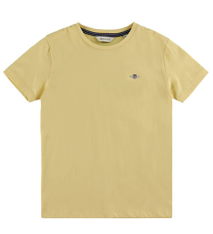 GANT T-shirt - Shield - Dusty Light Yellow