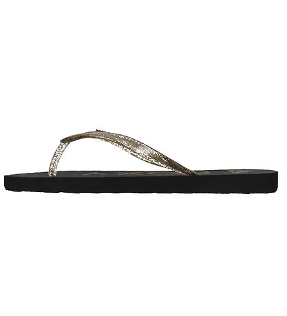 Roxy Flip Flops - Viva Sparkle - Black/Gold