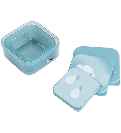 Done by Deer Snackbokse - Tiny Farm - 3-pak - Blå Done by Deer Snackbokse - Tiny Farm - 3-pak - Blå