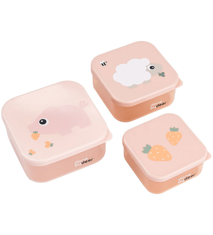 Done by Deer Snackbokse - Tiny Farm - 3-pak - Powder billede