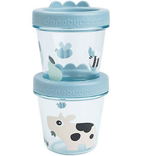 Done by Deer Madbeholdere - Tiny Farm - 2-pak - Blå Done by Deer Madbeholdere - Tiny Farm - 2-pak - Blå