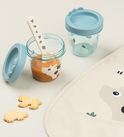 Done by Deer Madbeholdere - Tiny Farm - 2-pak - Blå Done by Deer Madbeholdere - Tiny Farm - 2-pak - Blå