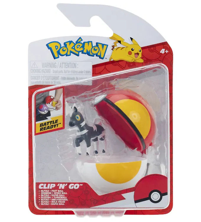 Pokémon Figur - Clip 'N' Go - Blitzle m. Fast Ball