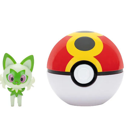 Pokémon Figur - Clip 'N' Go - Sprigatito m. Repeat Ball