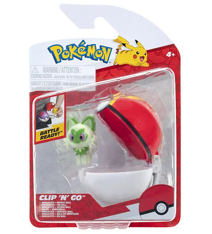 Pokémon Figur - Clip 'N' Go - Sprigatito m. Repeat Ball