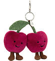 Jellycat Nøglering - 16x13 cm -  Amuseables Cherries Bag charms