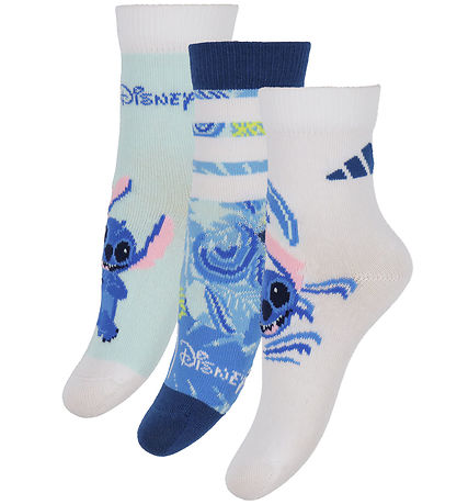 adidas Performance Strømper - 3-pak - LK DY LS - White/Ltblue/Se adidas Performance Strømper - 3-pak - LK DY LS - White/Ltblue/Se