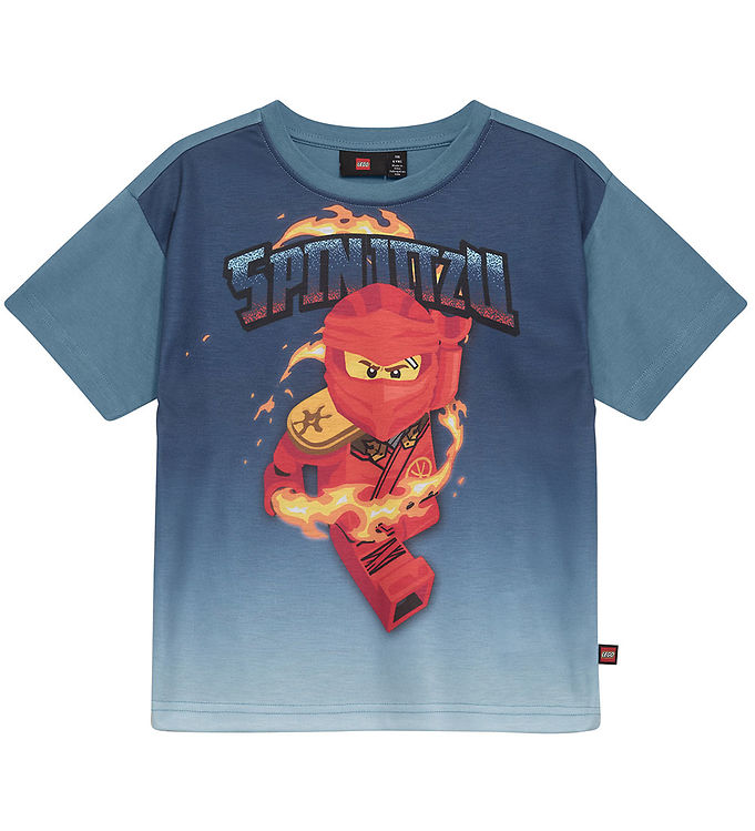 LEGOÂ® Ninjago T-shirt - LwTaffy 307 - Støvet Blå m. Print