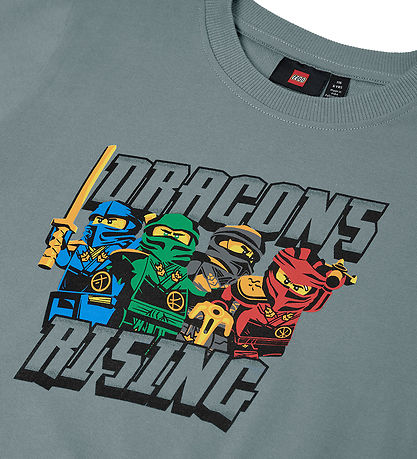 LEGO® Ninjago Sweatshirt - LwSaku 301 - Lysegrøn m. Print