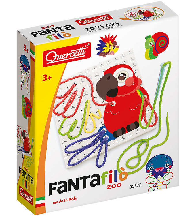 Quercetti Kreasæt - Fanta Filo Zoo - Kreativ Leg med Tråd