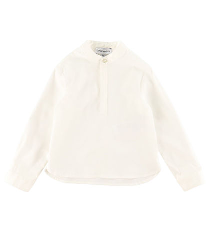 Emporio Armani Sæt - Skjorte/Shorts - Dark Navy/Hvid Emporio Armani Sæt - Skjorte/Shorts - Dark Navy/Hvid