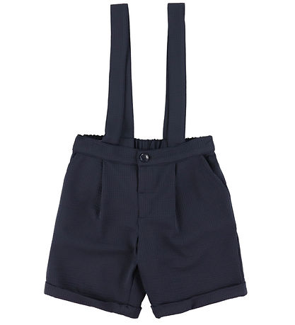 Emporio Armani Sæt - Skjorte/Shorts - Dark Navy/Hvid Emporio Armani Sæt - Skjorte/Shorts - Dark Navy/Hvid