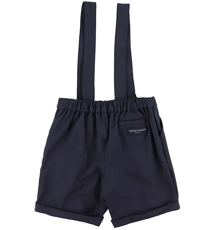 Emporio Armani Sæt - Skjorte/Shorts - Dark Navy/Hvid