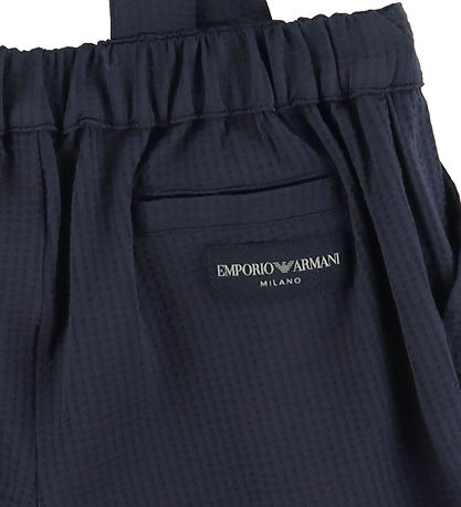 Emporio Armani Sæt - Skjorte/Shorts - Dark Navy/Hvid Emporio Armani Sæt - Skjorte/Shorts - Dark Navy/Hvid