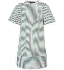 Emporio Armani Kjole - Rosa/Grønstribet Emporio Armani Kjole - Rosa/Grønstribet