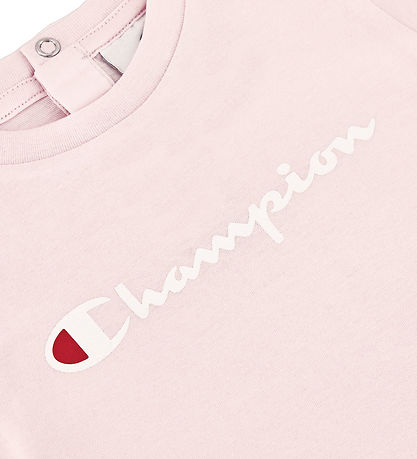 Champion Sæt - T-shirt/Shorts - Pink/Navy