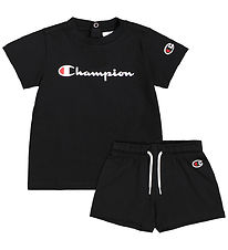 Champion Sæt - T-shirt/Shorts - Sort Champion Sæt - T-shirt/Shorts - Sort