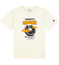 Champion T-shirt - Off White/Orange Champion T-shirt - Off White/Orange