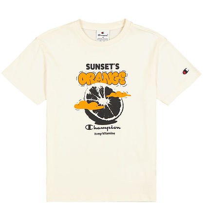 Champion T-shirt - Off White/Orange Champion T-shirt - Off White/Orange